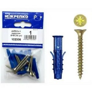 Дюбель с шурупом 6х40 (упак. 10шт) купить в Тюмени
